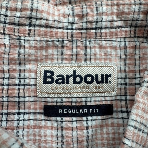 NWT Barbour Men's Deanhill Short Sleeve Button Down Seersucker Summer Shirt - Picture 5 of 10